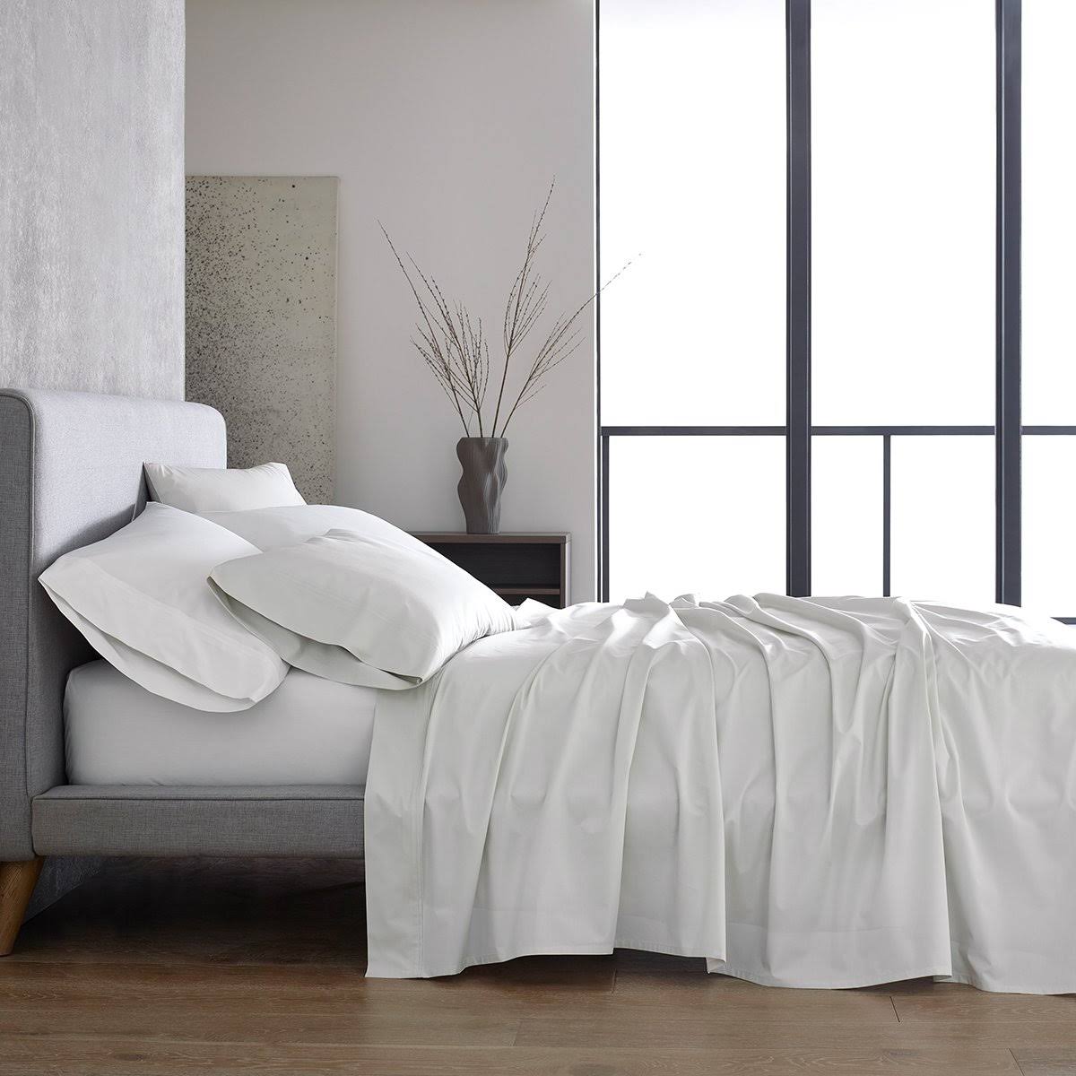 Cal King Organic Percale Sheet Set in Taupe X382615