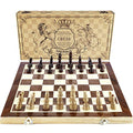 15 Inches Magnetic Wooden Chess Set with Folding Board H130