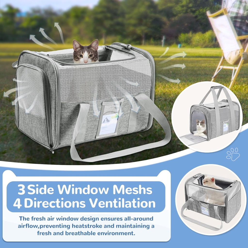 Gray Soft Sided Cat Carrier F208902