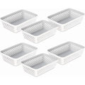 White 6 Pack Plastic Storage Basket Set R8731