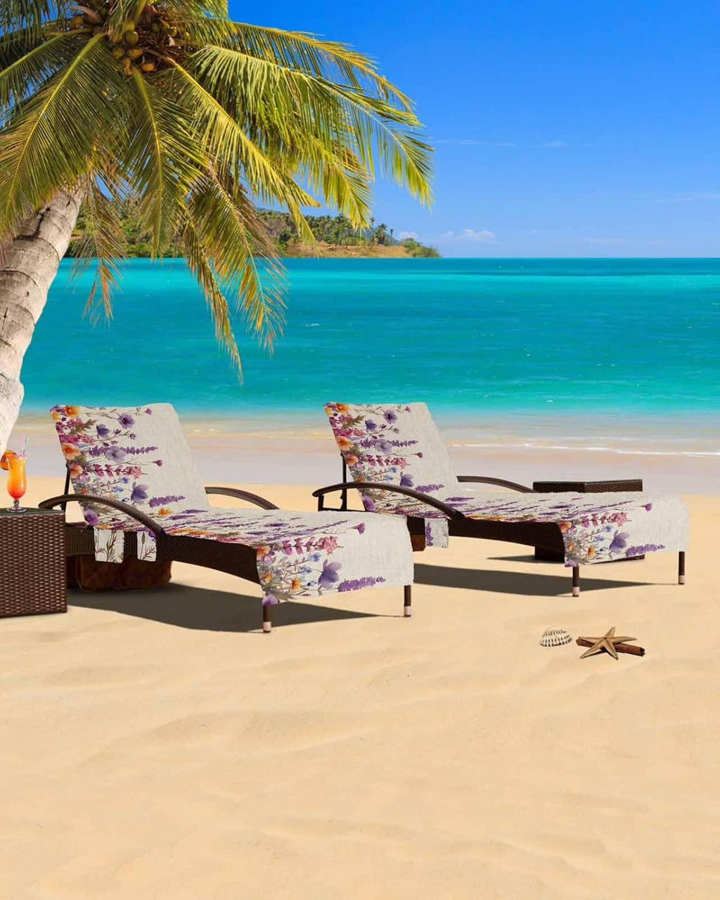Beach Chair Cover with Side Pockets, 1 PCS F10184