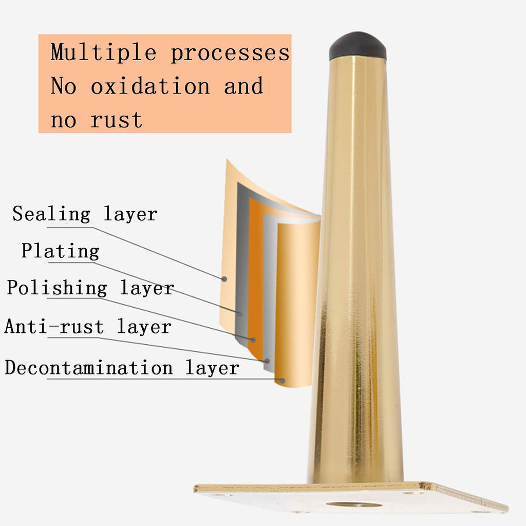 Titanium Gold 20cm Solid Metal Furniture Legs V647737