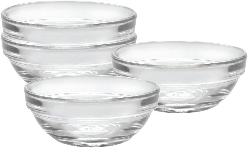 Set of 4 Clear Stackable Bowl V26251