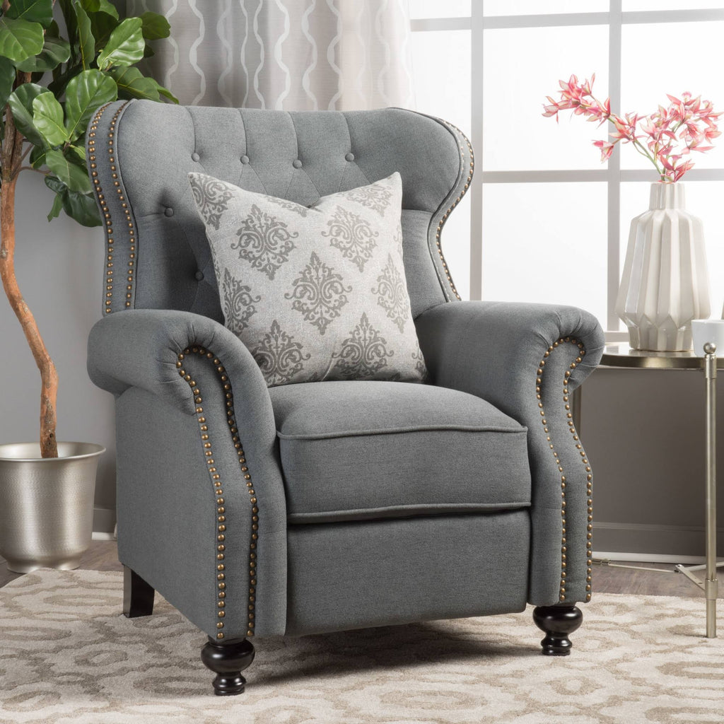 Tufted Recliner Charcoal W1379