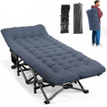 Camping Cot with Cushion Portable Folding Bed (Gray) C110