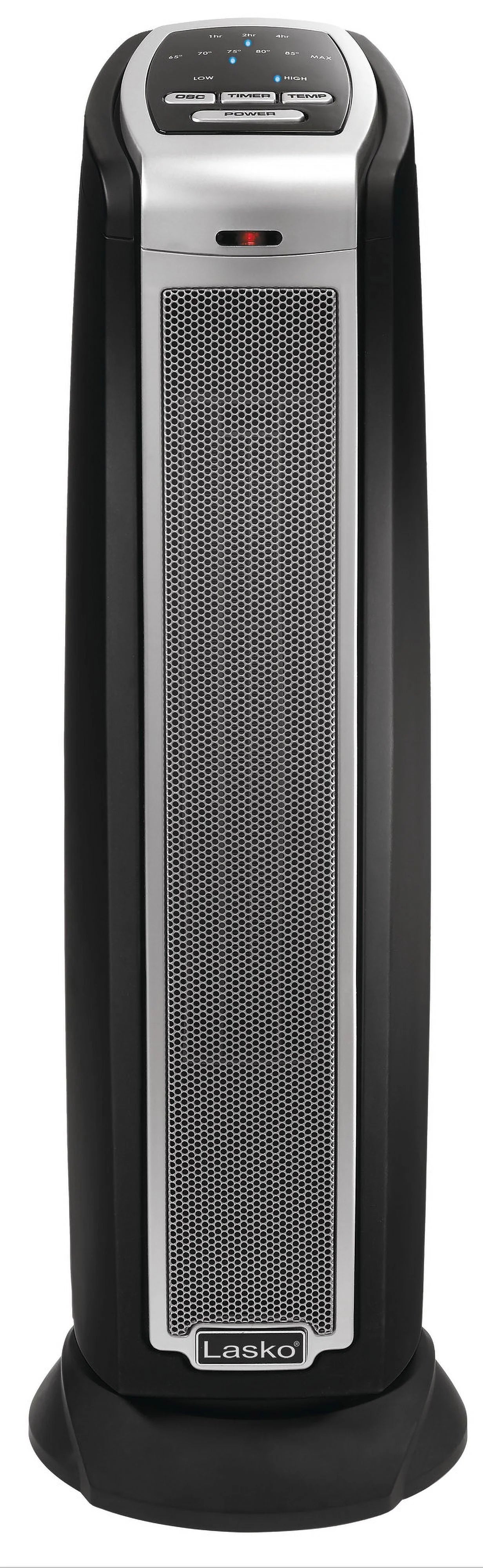 22.5 1500W Electric Oscillating Ceramic Tower Space Heater Black Y577531