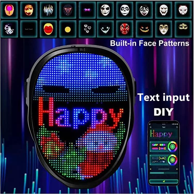 Programmable LED Light Up Face Mask X420