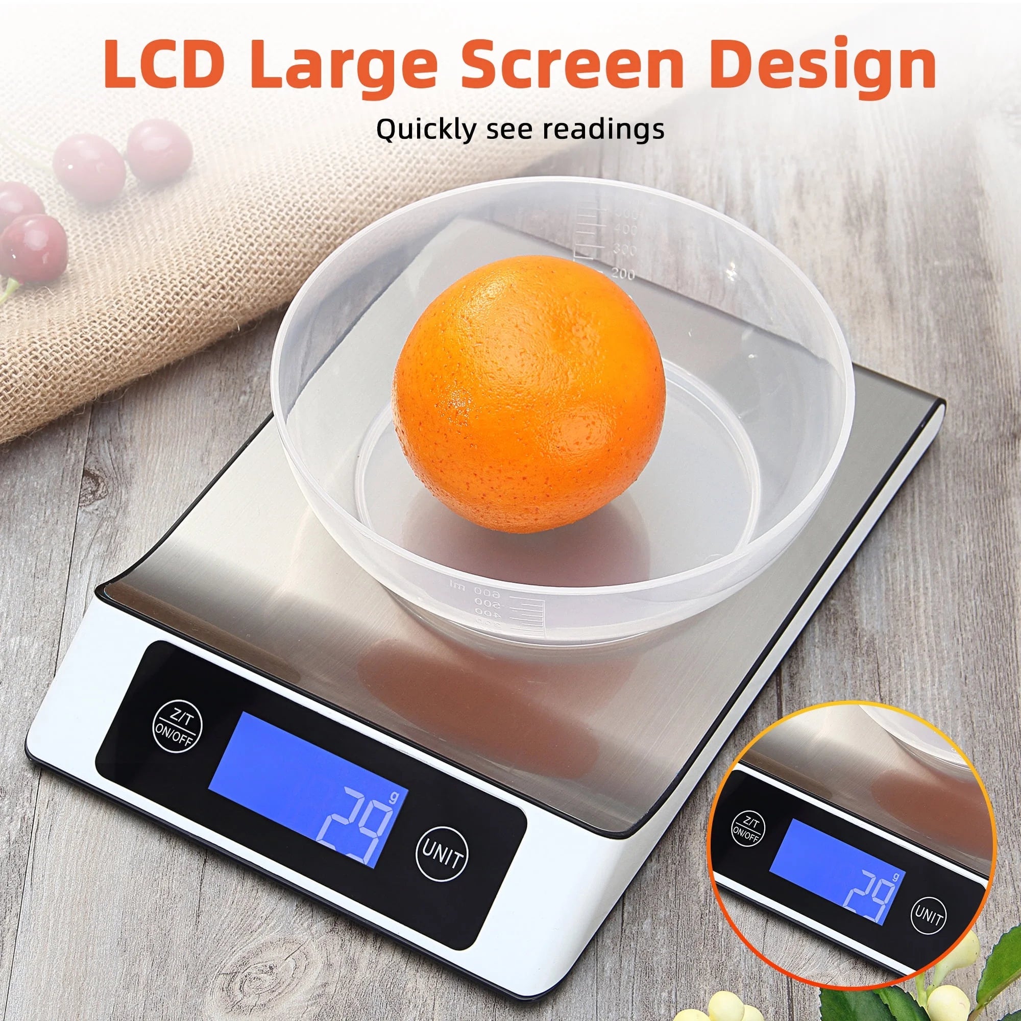 Stainless Steel Digital Kitchen Scale Y761