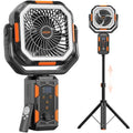 20000mAh Rechargeable Battery Powered Standing Fan with LED Lanterns E7289