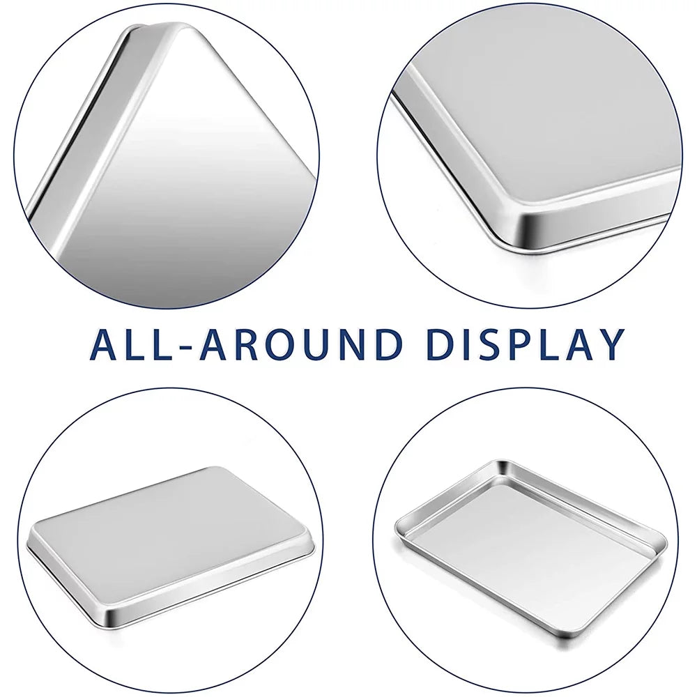 Set of 3 Stainless Steel Baking Pans C3380