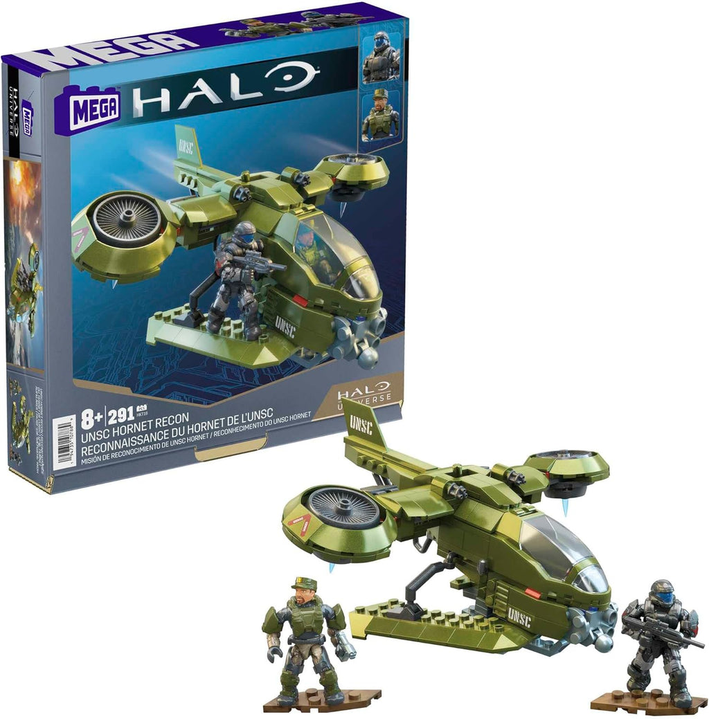 291 Piece UNSC Hornet Recon Aircraft Building Set with 2 Micro Action Figures X574467