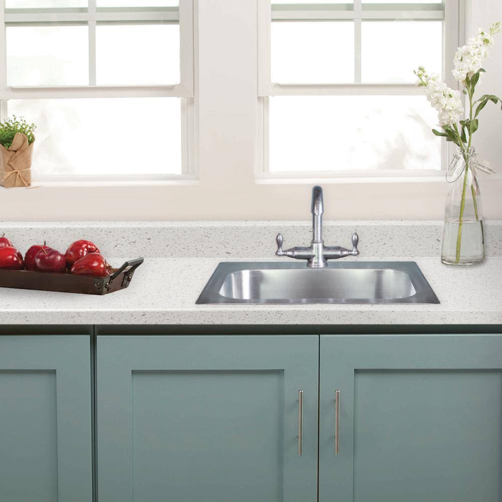 8 ft. Gray Laminate Countertop with Waterfall Edge H470