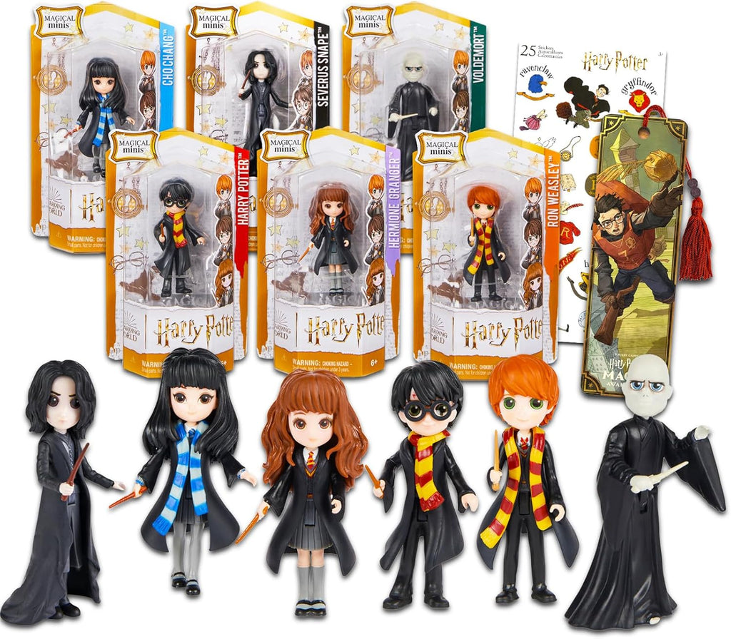 6 Harry Potter Mini Figurines Set with Stickers S792776