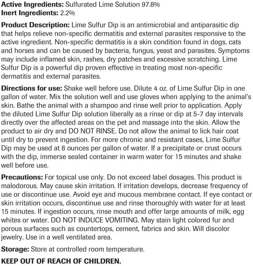 Lime Sulfur Dip Concentrated Solution Gallon N361112