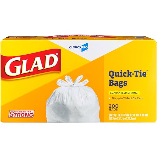 13 Gallon 200 Count Tall Kitchen Trash Bags J7645
