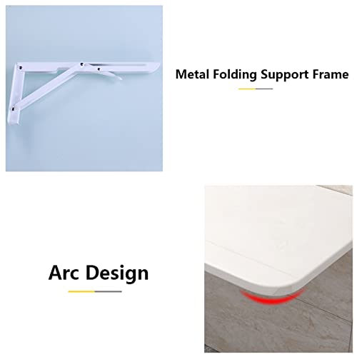 Heavy Duty Wall-Mounted Drop-Leaf Table White L90xW50cm M687