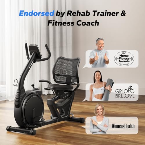 Magnetic Recumbent Exercise Bike with Bluetooth T624011