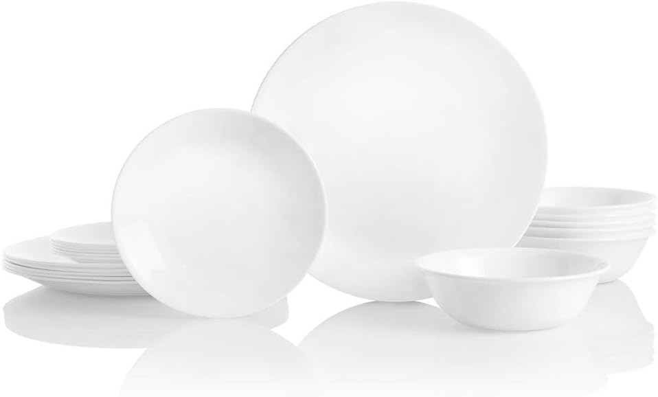 18-Piece Dinnerware Set, Winter Frost White, Service for 6 G4202