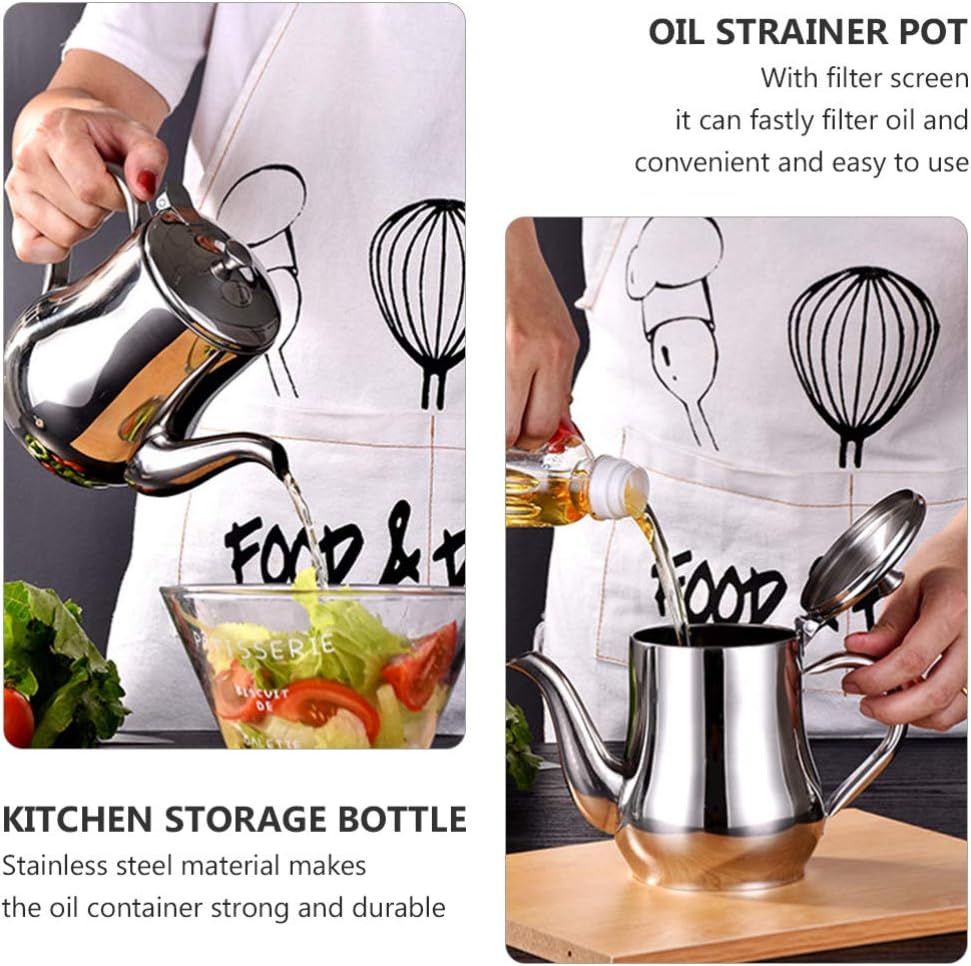 Stainless Steel Oil Strainer Pot B3866