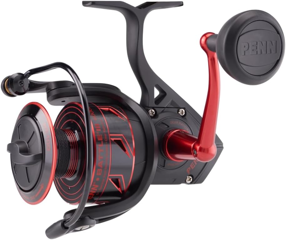 4000 Black and Red Spinning Inshore Fishing Reel K863