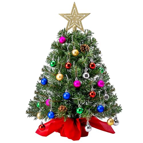 24" Mini Christmas Tree Tabletop Set with Clear LED Lights Z587393