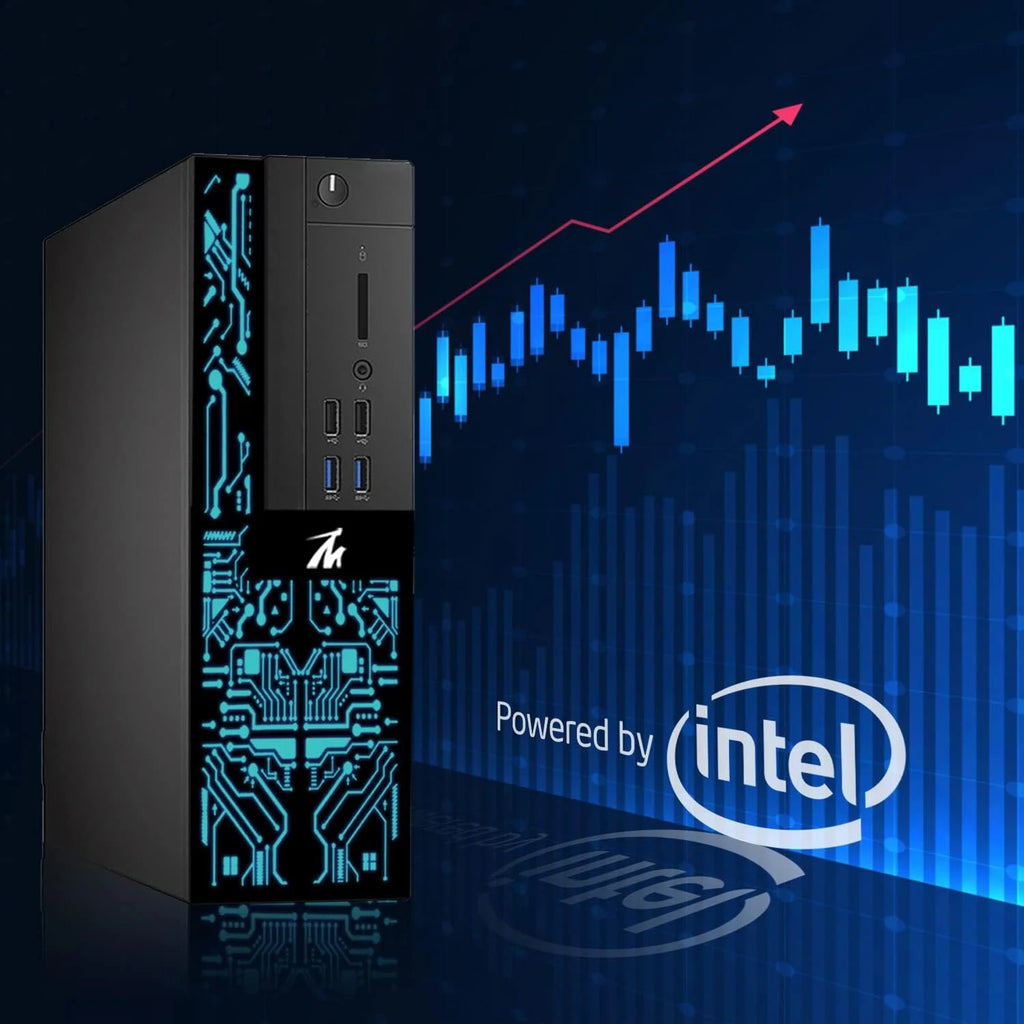 Restored Desktop PC Intel Core i5-6500, 16GB RAM, 120GB SSD, 2TB HDD, 4 LED Monitors, 2 Network Cards, Keyboard & Mouse Win 10 Pro O57518