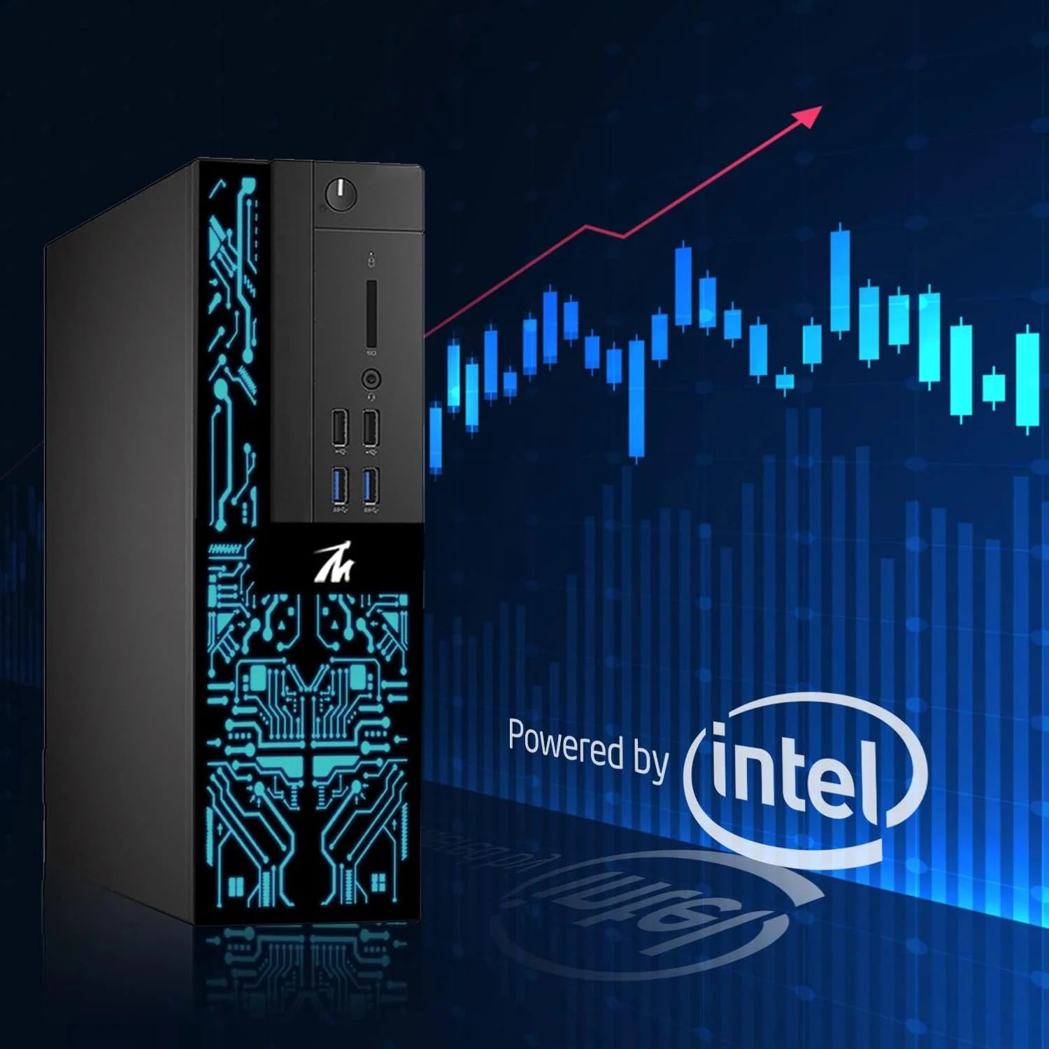 Restored Desktop PC Intel Core i5-6500, 16GB RAM, 120GB SSD, 2TB HDD, 4 LED Monitors, 2 Network Cards, Keyboard & Mouse Win 10 Pro O57518