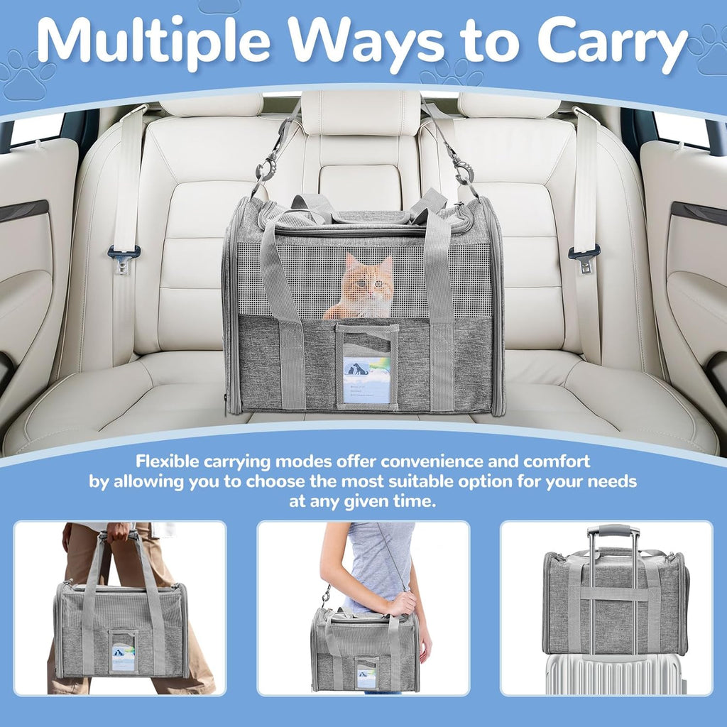 Gray Soft Sided Cat Carrier F208902
