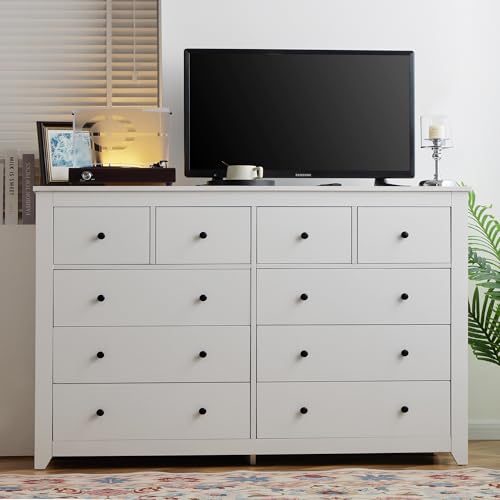 White 10 Drawer Wooden Dresser K62821