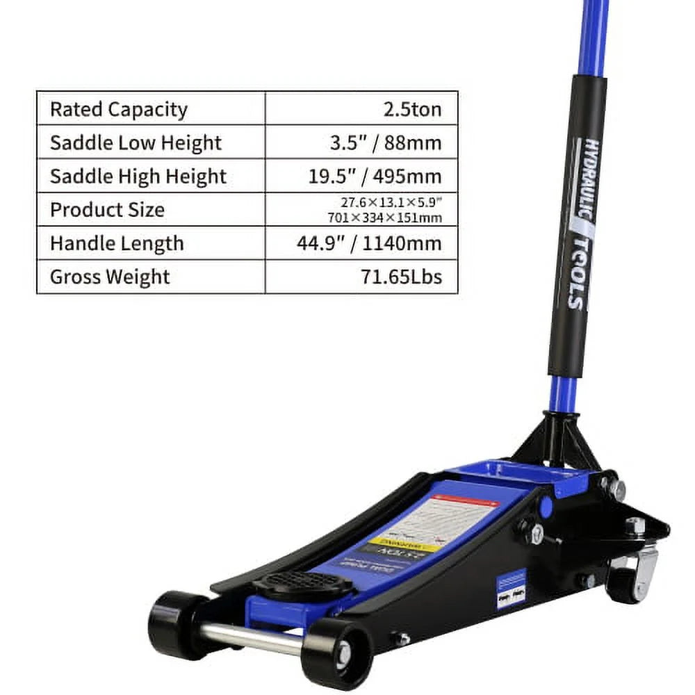 2.5 Ton Low Profile Steel Hydraulic Floor Jack Y26975