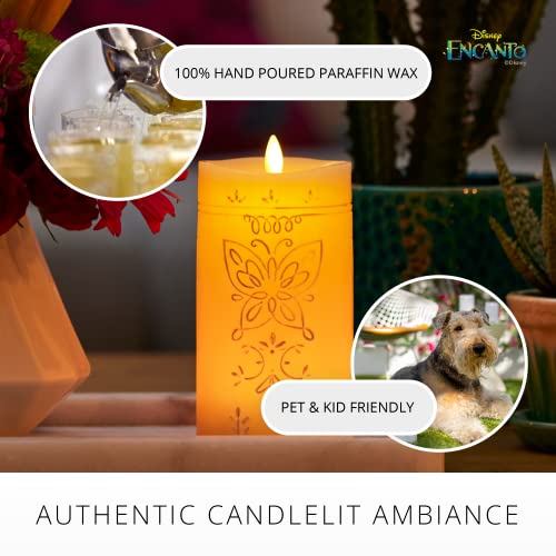 Ivory 3" x 6.5" Moving Flame LED Pillar Candle Q35956