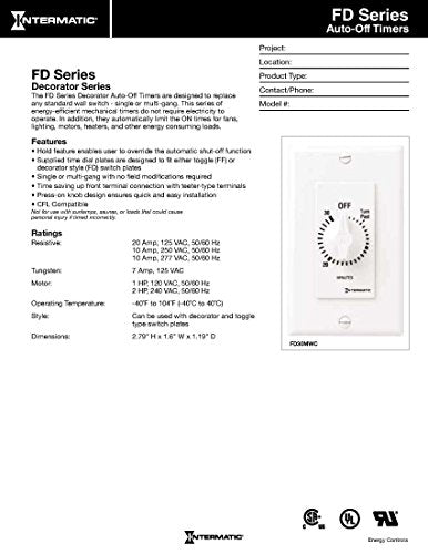 30-Minute Spring-Loaded Wall Timer, Ivory F5395