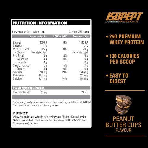 Hydrolyzed Whey Protein Powder, 100% Whey Protein Isolate & Hydrolysate, 27g Protein, 27 Serves (Strawberry Milkshake) J6370