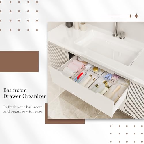 10 Pack Clear Plastic Drawer Organizer Set K8468