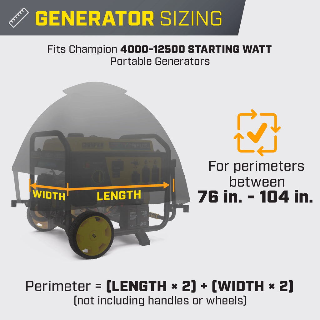 Storm Shield Severe Weather Generator Cover for 4000 to 12,500 Starting Watt Generators Z9686