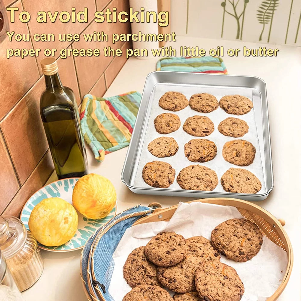 Set of 3 Stainless Steel Baking Pans C3380