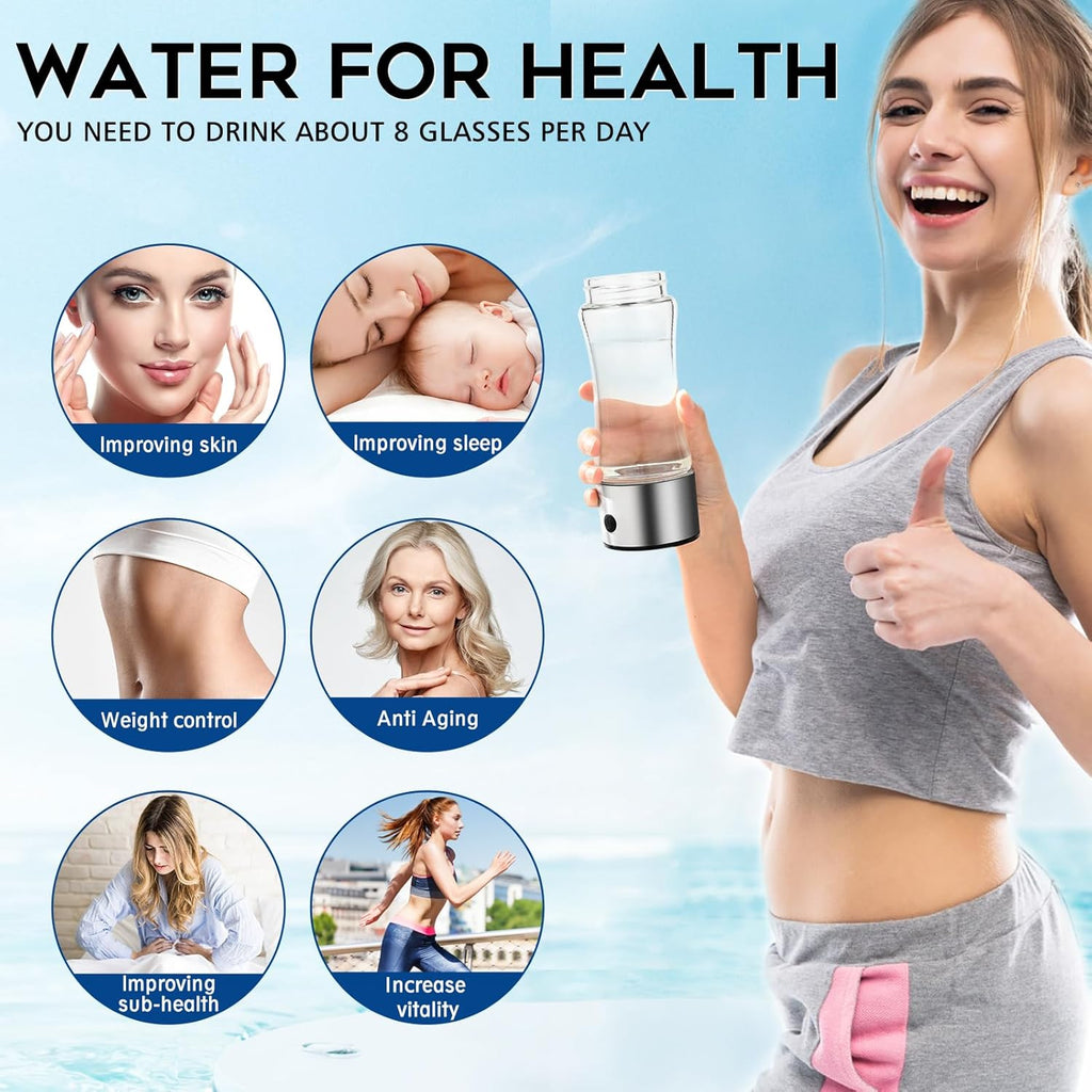Portable Rechargeable Hydrogen Water Bottle Generator Q840706