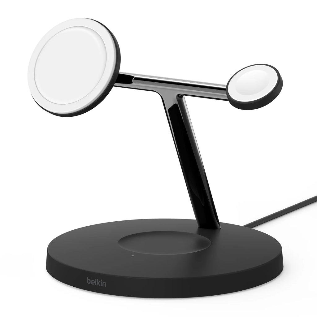 Black 3-in-1 Wireless Charging Stand for iPhone, Apple Watch, AirPods D26738