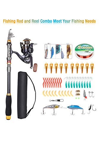 Carbon Fiber Telescopic Fishing Rod and Reel Combo with Carrier Bag L93081