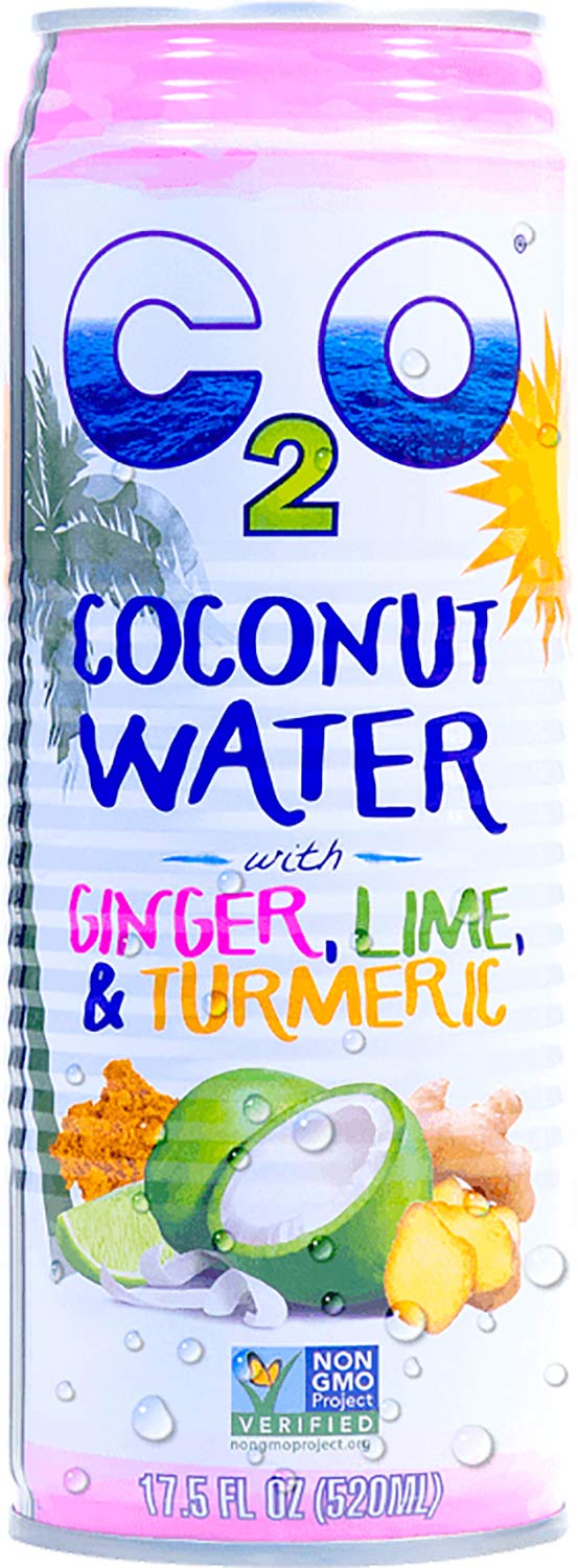 Pure Coconut Water with Ginger, Lime & Turmeric, 17.5 FL OZ (Pack of 12) S627988