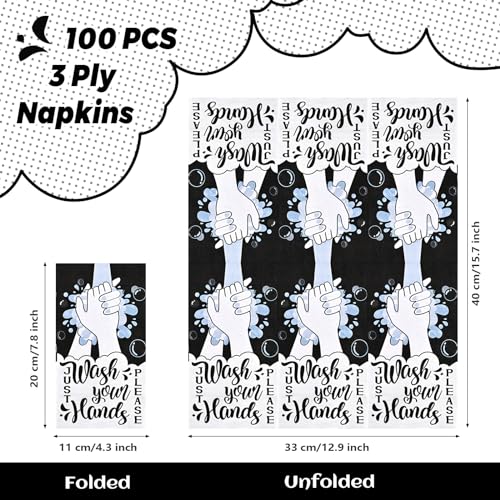 100 PCS 3 Ply Disposable Hand Towels J21410