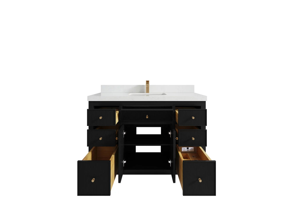 Black Free Standing Single Sink Bathroom Vanity I9196
