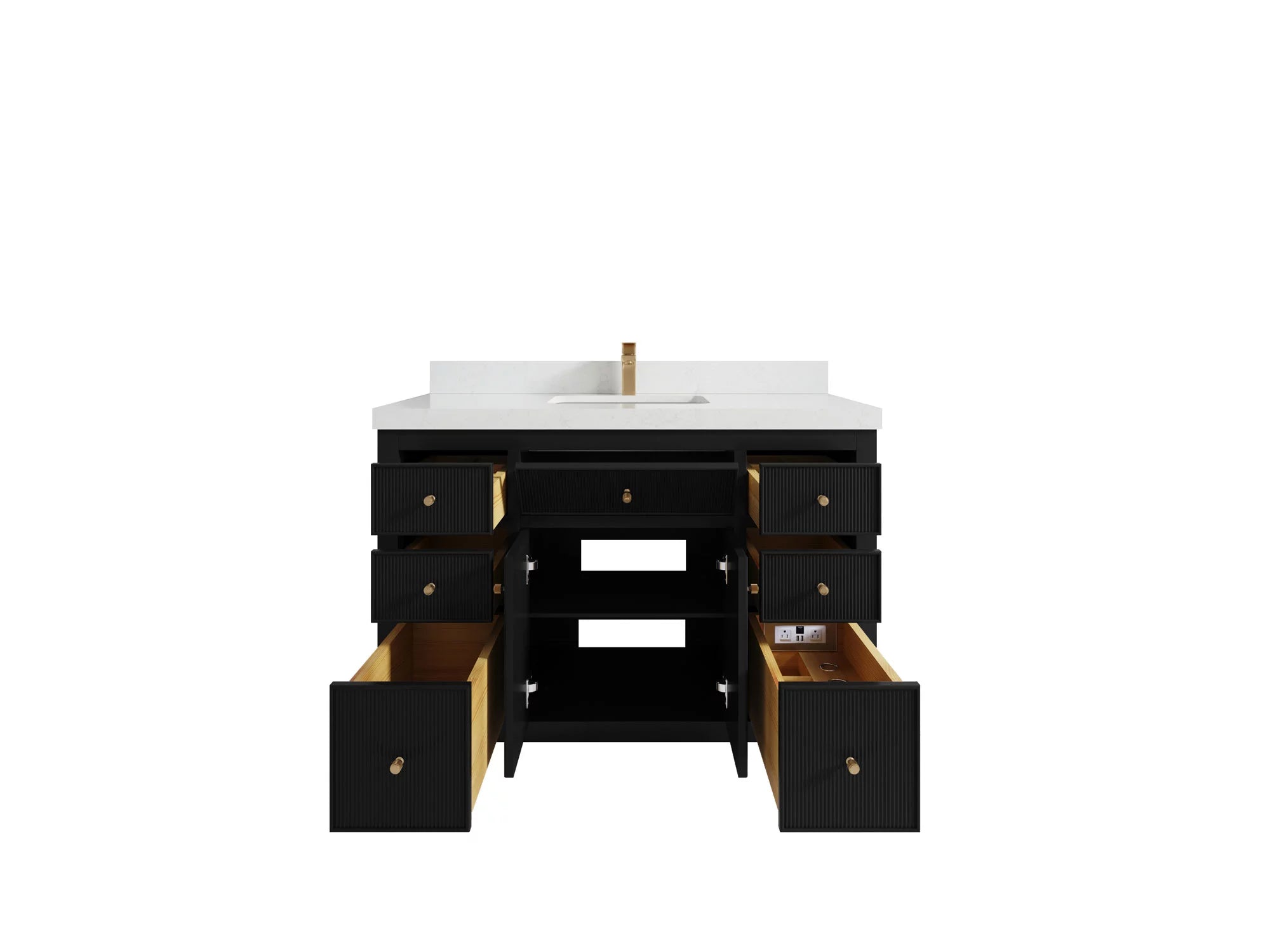 Black Free Standing Single Sink Bathroom Vanity I9196