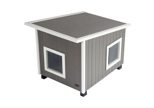 Outdoor Cat House with 2 Vinyl Door Flaps U922