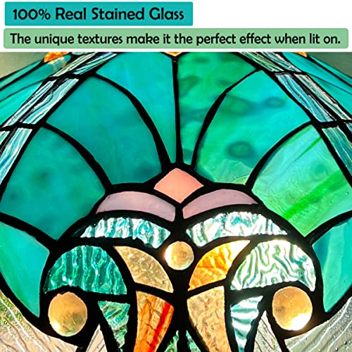 16 inch Stained Glass Table Lamp with Night Light P427687