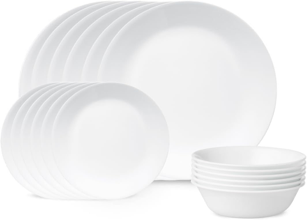 18-Piece Dinnerware Set, Winter Frost White, Service for 6 G4202