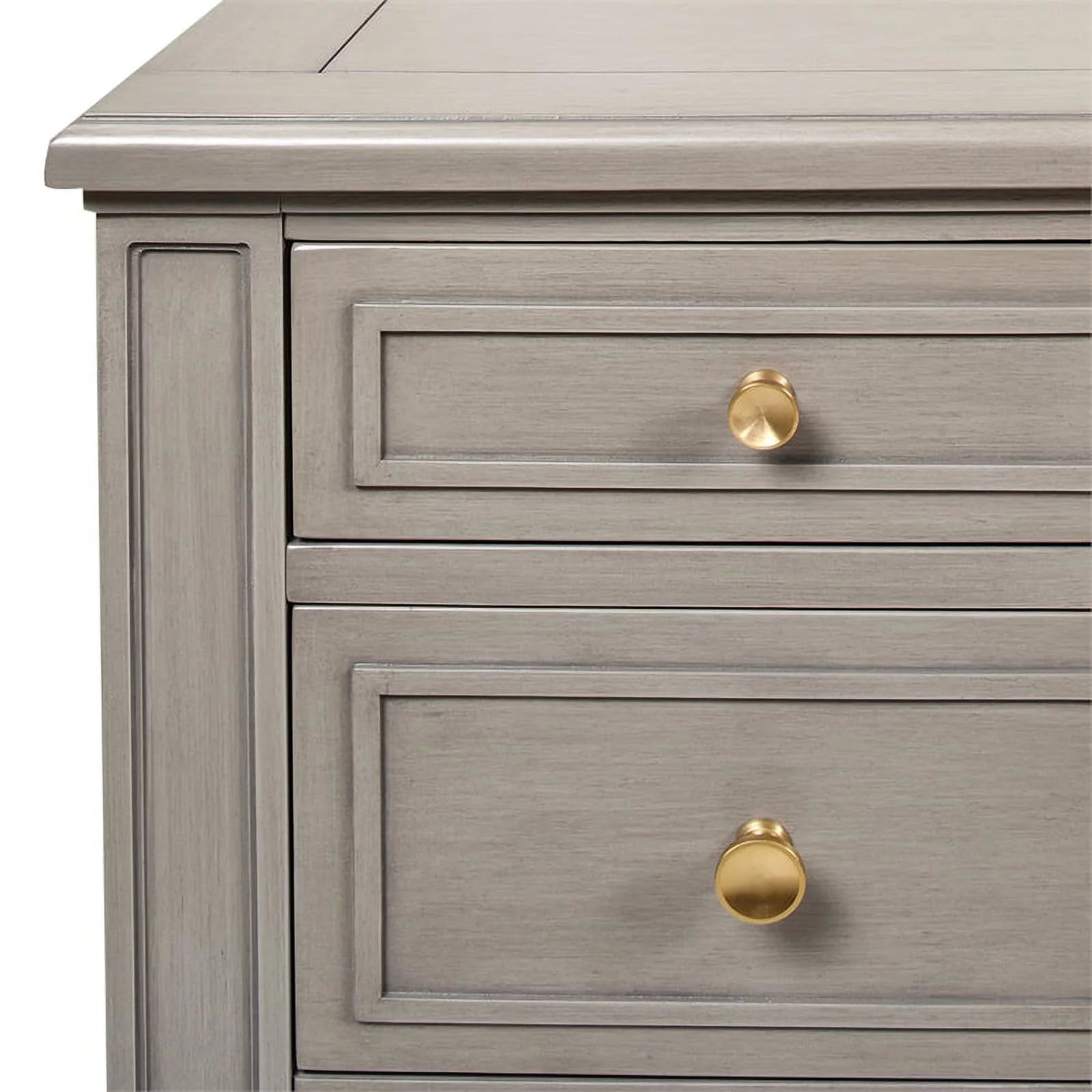 Gold Accent 5-Drawer Wood Desk Grey D389895