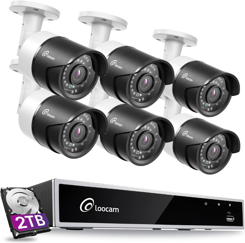 8 Channel 5MP Lite Surveillance DVR with 2TB HDD and 4 Bullet Cameras M658