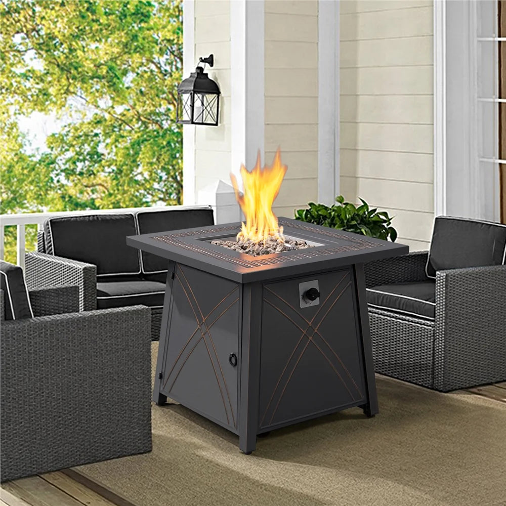 Copper Propane Fire Pit Table C555865