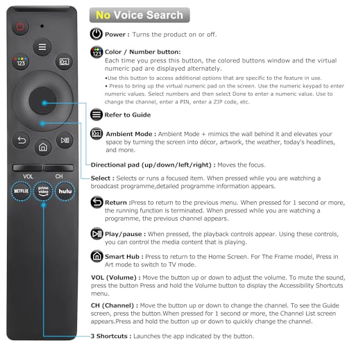 Replacement Remote Control for TCL TV Z4080